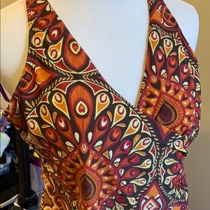 Athleta Large tankini swim top. Large, paisley